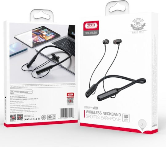 XO BS30 In-ear Bluetooth Handsfree Căști cu Rezistență la Transpirație Negru