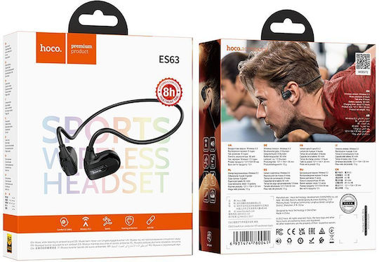 Hoco ES63 Open Ear Bluetooth Handsfree Căști cu Rezistență la Transpirație Negru