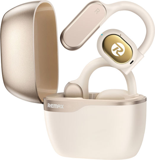 Remax P1 Open Ear Bluetooth Handsfree Ακουστικά με Αντοχή στον Ιδρώτα και Θήκη Φόρτισης Λευκά