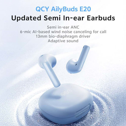 QCY AilyBuds E20 Bluetooth Handsfree Earphones with Sweat Resistance and Charging Case Black