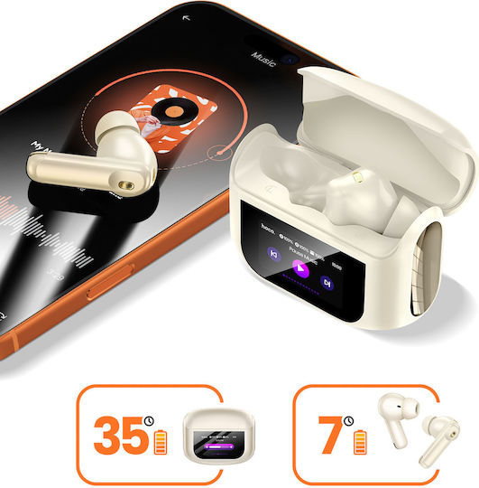 Hoco EQ21 In-ear Bluetooth Handsfree Earphones with Charging Case White