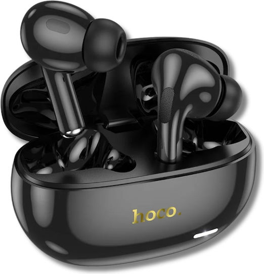 Hoco EW60 Plus Norman In-ear Bluetooth Handsfree Ακουστικά με Θήκη Φόρτισης Μαύρα