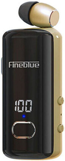 Fineblue F580 In-ear Bluetooth Handsfree Ακουστικό Χρυσό