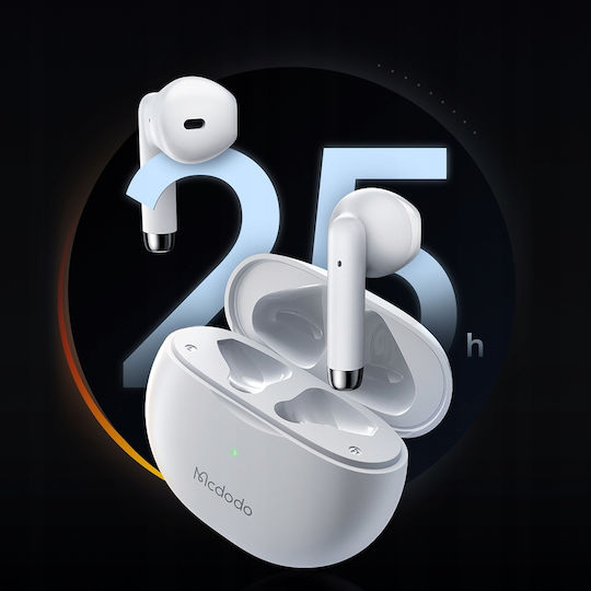 Mcdodo B01 Earbud Bluetooth хендсфри Слушалки с Кутийка за Зареждане Бял