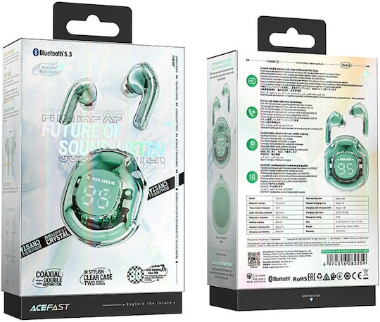 Acefast T8 In-ear Bluetooth Handsfree Earphones with Charging Case Mint