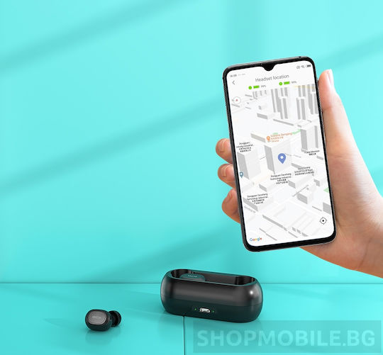QCY T1C In-ear Bluetooth Handsfree Ακουστικά με Θήκη Φόρτισης Λευκά