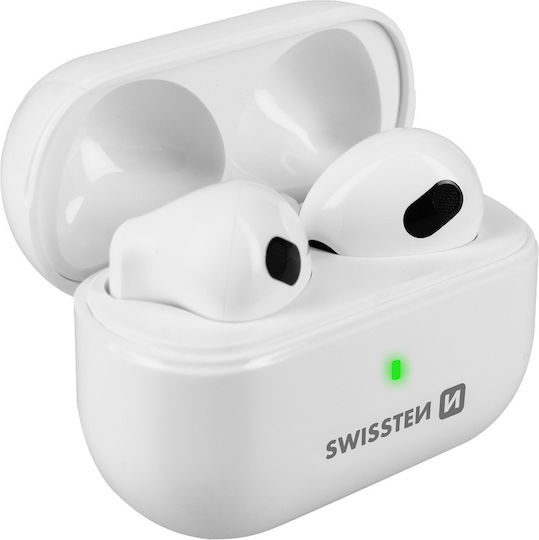Swissten Minipods In-Ear Bluetooth-Freisprecheinrichtung Kopfhörer mit Ladeetui Weiß