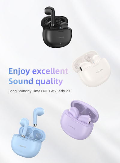 Usams YO17 Earbud Bluetooth Handsfree Earphones with Charging Case Black