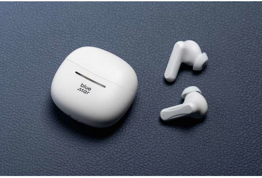 Blue Star BK44 In-Ear Bluetooth-Freisprecheinrichtung Kopfhörer mit Ladeetui Weiß