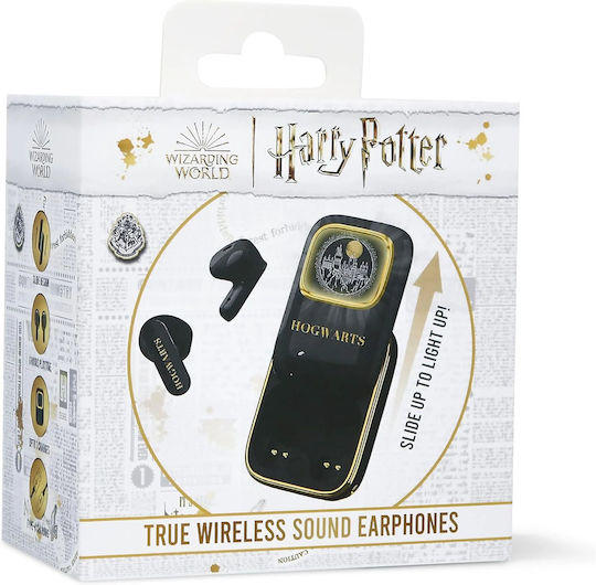 OTL Harry Potter Hogwarts Slide In-ear Bluetooth Handsfree Ακουστικά με Θήκη Φόρτισης Μαύρα