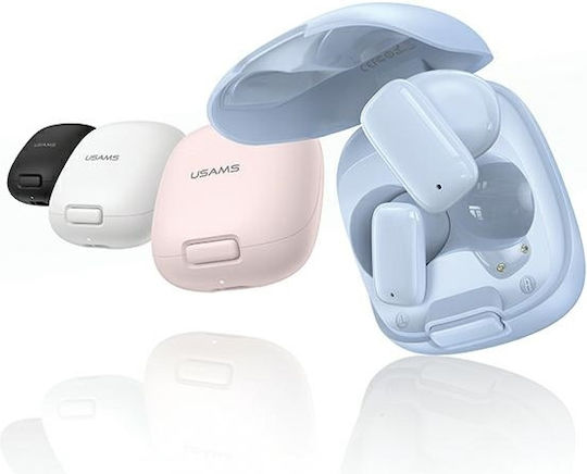 Usams ID25 Earbud Bluetooth Handsfree Ακουστικά με Θήκη Φόρτισης Μαύρα