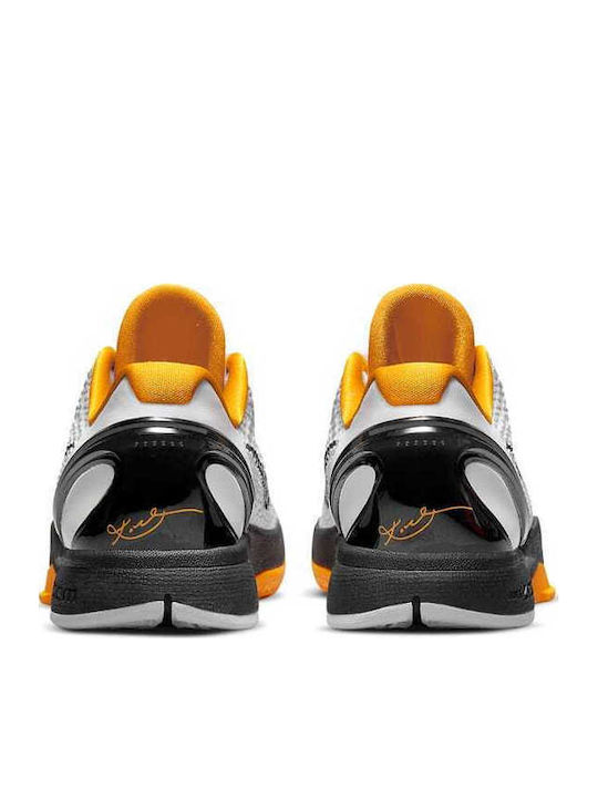 Kobe 6 Protro White Del Sol Low Basketball Shoes White Neutral Grey Del Sol Black