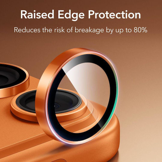 ESR Armorite Kameraschutz Gehärtetes Glas Orange für das iPhone 14 Pro, 14 Pro Max, 15 Pro, 15 Pro Max, 16 Pro, 16 Pro Max, 17 Pro, 17 Pro Max