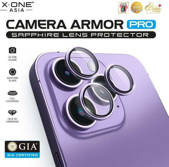 X-One Sapphire Προστασία Κάμερας Tempered Glass Ασημί για το iPhone 15 Pro, iPhone 15 Pro Max