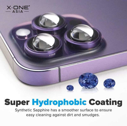 X-One Sapphire Προστασία Κάμερας Tempered Glass Ασημί για το iPhone 16 Pro, iPhone 16 Pro Max