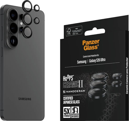 PanzerGlass Hoops Ceramic Ii Camera Protector Tempered Glass for Samsung Galaxy S26 Ul