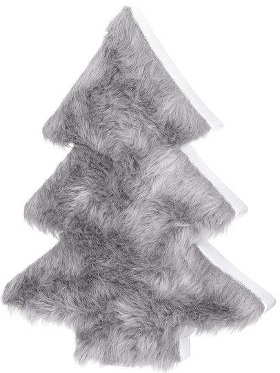 Wooden Decoration Furry Christmas Tree 30x24.5cm