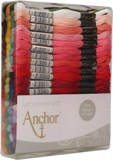 Set De Fire Mouline Anchor 80 Moturi Multicolore 3 Modele Incluse Fir De Bumbac Egiptean Anchor