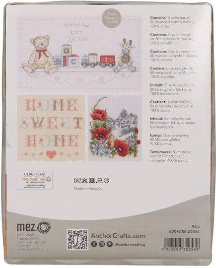 Set De Fire Mouline Anchor 80 Moturi Multicolore 3 Modele Incluse Fir De Bumbac Egiptean Anchor