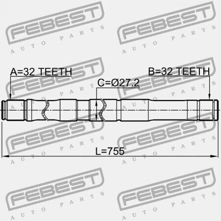 Febest Transmission Shafts for Chrysler Sebring