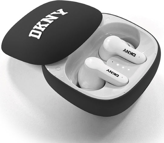DKNY 3D Rubber In-ear Bluetooth Handsfree Earphones with Charging Case Matte Finish Black