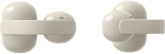 Sony LinkBuds Clip Bluetooth Handsfree Ακουστικά με Αντοχή στον Ιδρώτα και Θήκη Φόρτισης Greige
