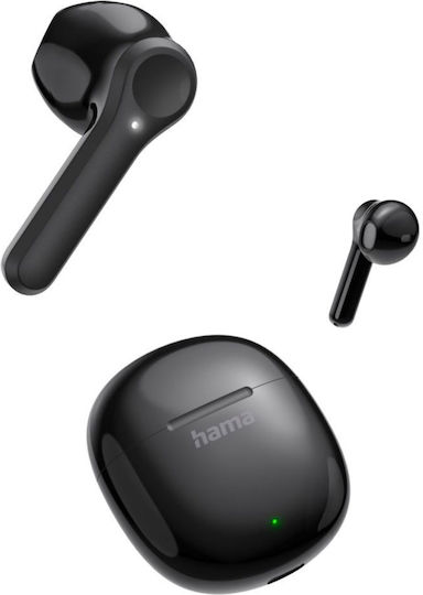 HAMA Action One Earbud Bluetooth Handsfree Earphones with Charging Case Black
