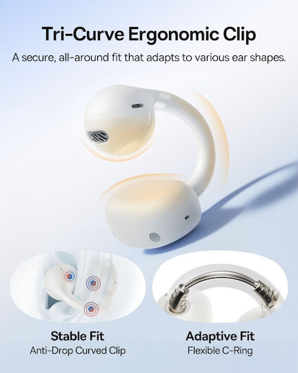 Baseus BC1 Open Ear Bluetooth Безжични Слушалки с Калъф за Зареждане Бели
