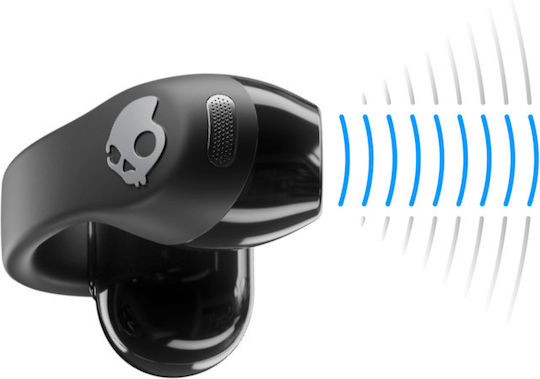 Skullcandy Push 720 Open Open Ear Bluetooth Handsfree Earphones with Sweat Resistance and Charging Case Black