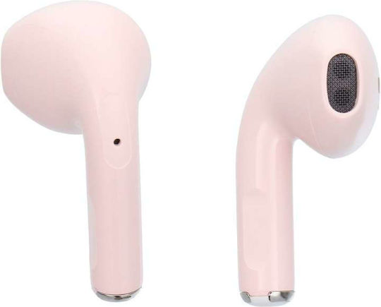 Blue Star FI7 In-ear Bluetooth Handsfree Ακουστικά με Θήκη Φόρτισης Ροζ