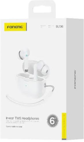 Foneng BL136 In-ear Bluetooth Handsfree Căști cu Carcasă de Încărcare Alb