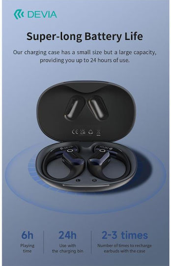 Devia EM403 Ultra1 Open Ear Bluetooth Handsfree Ακουστικά με Θήκη Φόρτισης Χρυσά