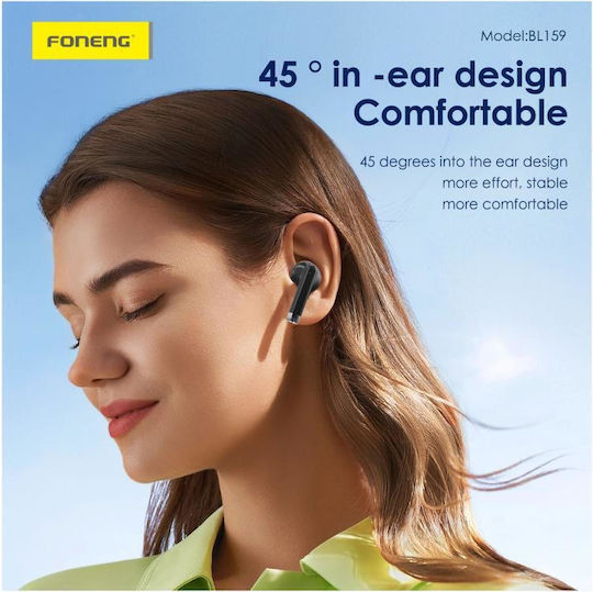 Foneng BL159 In-ear Bluetooth Handsfree Căști cu Carcasă de Încărcare Alb