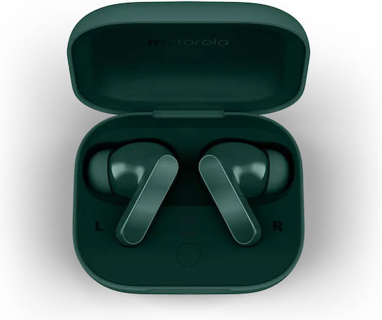 Motorola Moto Buds BASS Bluetooth хендсфри Слушалки с Устойчивост на Пот и Кутийка за Зареждане Pantone Posy Green