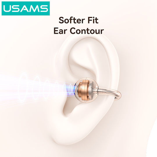 Usams Echo R03 Open Ear Bluetooth Handsfree Ακουστικά με Θήκη Φόρτισης Μπλε