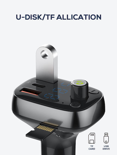 Ldnio Fm Transmitter & Φορτιστής C704q Usb-c/2x Usb 36w Bluetooth Μαύρο 5210131159965
