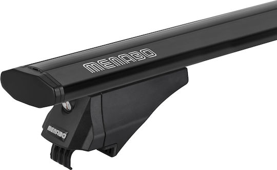 Menabo Car Roof Bars Aluminum Leopard XL Black 135 Cm Black Color BMW X5 E70 5 Doors 2010>2013 With Raised Rails 2 Pieces 12360/mb Mp.12360/mb-23