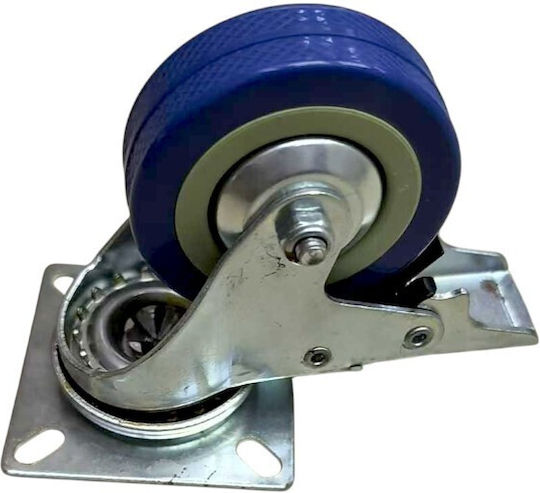 Ροδάκι Επίπλου Μεταλλικό Μπλε 10x10cm