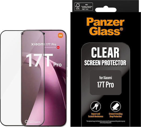 Panzerglass Screen Protector Xiaomi 17t Pro Ultra-wide Fit