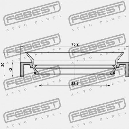 Differential Oil Seal Aris Nissan NP300 Navara D40 40x75x12x20 95has40751220l-4674