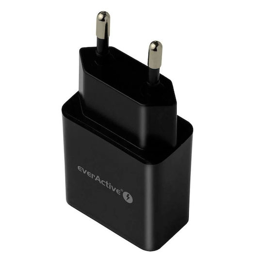 everActive Φορτιστής Χωρίς Καλώδιο με Θύρα USB-A Μαύρος (SC-100B)