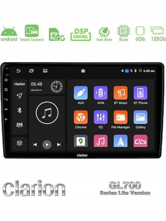 Clarion Auto-Audiosystem für Suzuki Grand Vitara 2003-2005 Bluetooth USB Eingebautes Wi-Fi GPS Apple CarPlay Android Auto mit Touchscreen 9 Zoll
