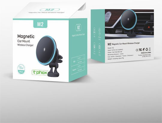 T-Phox T-phox Imag Car Mobile Mount with Magnet and Wireless Charging Black