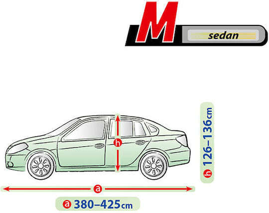 Kegel Hochwertige Abdeckung Mobile Serie Größe M Limousine 380cm-425cm X 126cm-136cm Grau