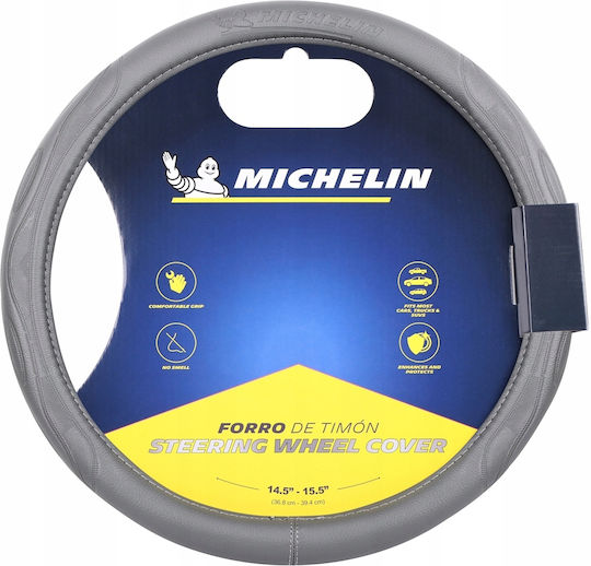 Michelin Κάλυμμα Τιμονιού Μαύρο Γκρι Ραφή 36,8 39,4cm Wml-1001-g