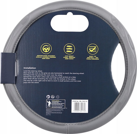 Michelin Κάλυμμα Τιμονιού Μαύρο Γκρι Ραφή 36,8 39,4cm Wml-1001-g