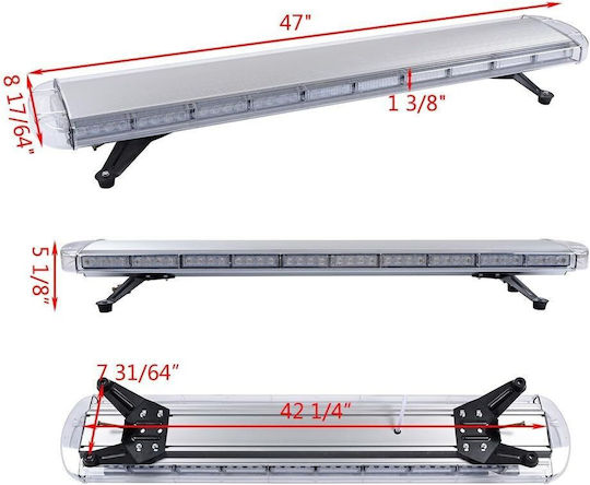 Emergency Car Light LED 12V 120cm with Orange Lighting