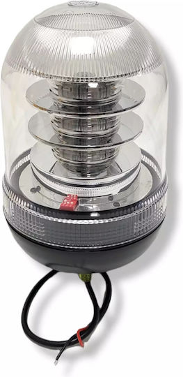Car Beacon LED 12V 18.5cm with Orange Lighting