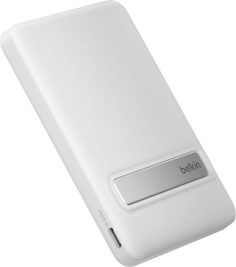 Belkin BoostCharge Slim Magnetic MagSafe Power Bank 5000mAh 15W με Θύρα USB-C Power Delivery Λευκό
