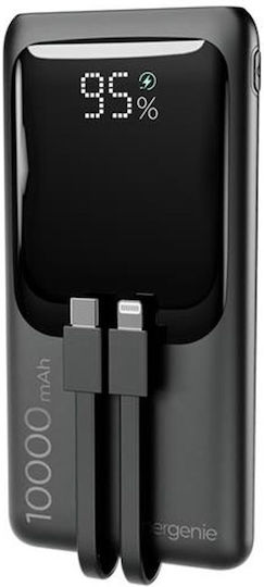Energenie Външна Батерия 10000mAh 20W с USB-A Изходен Порт и USB-C Изходен Порт Power Delivery / Бързо Зареждане Черна